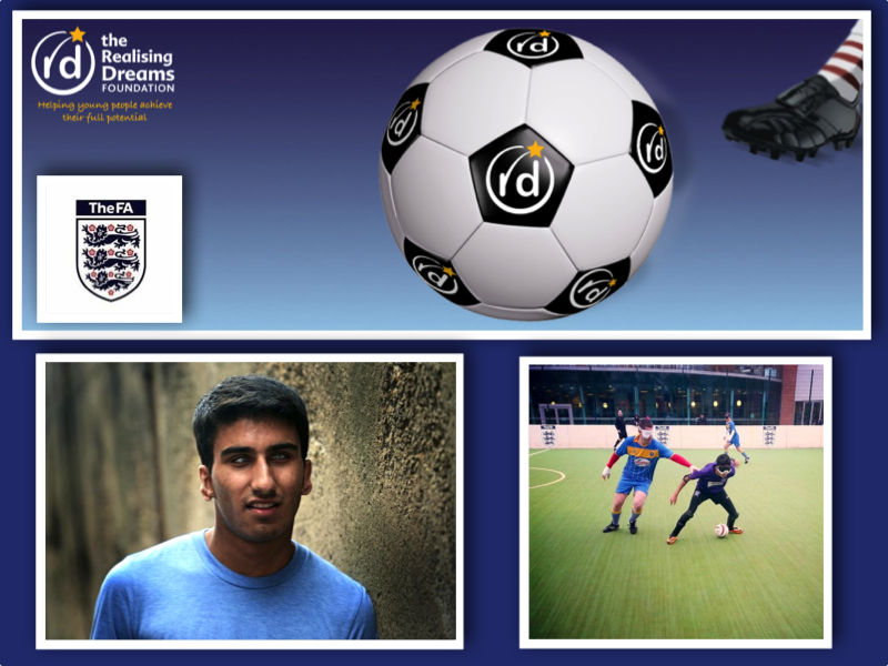 Azeem Amir hopes to realise his dreams of playing blind football for England. We're supporting him by covering travel costs to his training sessions.